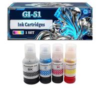 GI-51 Ink Cartridges Compatible for Canon G2520 PIXMA G2560 G3570 G1520 G3520 G2320 G3560 Pixma G3571 G4570 Printers, With Chip Large Capacity 6800 Pages (1 Set)