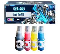GI-55 Ink Refill Compatible for Canon MAXIFY GX1050 MAXIFY GX2050 Printers, With Chip Large Capacity 3000 Pages (1 Set)