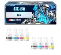 GI-56 Ink Compatible for Canon MAXIFY GX6150 GX6550 GX7050 GX7150 Printers, With Chip Large Capacity 500 Pages (2 Set)
