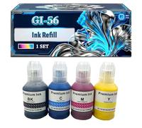 GI-56 Ink Refill Compatible for Canon Maxify GX7050 Maxify GX3050 Maxify GX6550 Printers, With Chip Large Capacity 6000 Pages (1 Set)