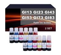 GI-83/73/23/43/53 Refill Ink Bottles Compatible For CANON G580 G680 G570 | GI13 GI23 GI43 GI53 GI73 GI83 Ink Refill Bottle Replacement For G580 G680 G570 G670 G540 G640 G650(2 SET)
