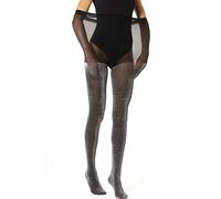 Gi&Gi Curvy Plus Size Shiny Glitter Tights Plus Size Tights 180 Denier for Women with Shiny Glitter Yarn, black, XXL-3XL Große Größen