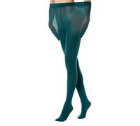 Gi&Gi Curvy Tights Plus Size, Curvy 80 Denier Opaque Socks with Soft Microfibre, Blue Peacock, XL-XXL Plus