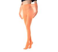 Gi&Gi Curvy Tights Plus Size, Curvy 80 Denier Opaque Socks with Soft Microfibre, Coral Orange, XXL-3XL Plus
