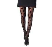 Gi&Gi Polka Dot Pattern 40 Denier,patterned tights for women Sheer body and invisible toes. (UK, Alpha, S, M, Regular, Regular, blak)