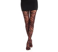 Gi&Gi Tiger Patterned Women's Tights 40den N.1294 Black, L-XL