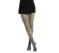 Gi&Gi Women's Glitter Sheer Tights, Sparkly Shimmer Hosiery, 40 Denier, Multiple Colours, for Parties and Occasions (UK, Alpha, S, M, Regular, Regular, MILITARY GREEN)