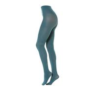 Gi&Gi Women's Opaque Coloured Tights, 50 Denier, Soft Microfibre, Comfort Waistband, Cotton Gusset, Teal, Black, Mint (UK, Alpha, S, M, Regular, Regular, peacock blue)