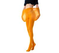 Gi&Gi Women's Opaque Tights with Sheer Waistband Panel, 80 Denier, Soft Microfibre, Stretchy Pantyhose, Plus Size, Navy, Nude, Brown (UK, Alpha, XXL, 3XL, Plus, Regular, YELLOW)