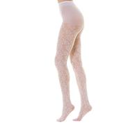 Gi&Gi Women's patterned tights, in 40 denier mesh with cotton gusset for women characterized by a cheerful all-over flower pattern.N.1607 colored (S/M, WHITE)