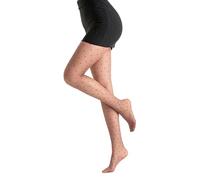 Gi&Gi Women's Polka Dot Tights Sheer 40 Denier with Cotton Gusset for Women Featuring a Polka Dot All Over Pattern.N.1292, dark brown, L/XL