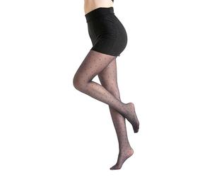 Gi&Gi Women's Polka Dot Tights Sheer 40 Denier with Cotton Gusset for Women Featuring a Polka Dot All Over Pattern.N.1292, night blue, L/XL