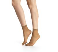 Gi&Gi Women's Sheer Ankle Socks, Lightweight Nylon, 20 DEN, Multiple Colours, 10 Pairs (UK, Alpha, One Size, Regular, Regular, NATURAL)