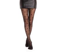 Gi&Gi Women's sheer polka dot tights, 40 Denier Made in Italy N. 1289. (S/M, BLACK)