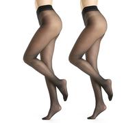 Gi&Gi Women's Sheer Tights, 20 Denier,Stockings Women's Sheer Tights Available in Black, Brown, and White (UK, Alpha, S, M, Regular, Regular, BLACK 2 PAIRS)