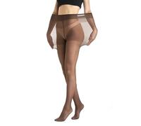 Gi&Gi Women's Sheer Tights Super Size Plus Size 40 Denier, Women's Tights Curvy Large Sizes, Transparent Nude Colour, brown, XL-XXL Plus