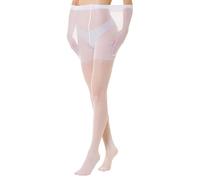 Gi&Gi Women's Sheer Tights Super Size Plus Size 40Denier Extra Comfort Made in Italy, White, XXL