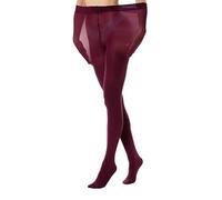 Gi&Gi Women's Tights Curvy Opaque Super Size Winter Microfibre Plus Size 180 Denar. Large Winter Size, bordeaux, XXL-3XL Plus