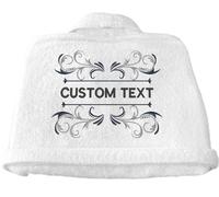 gi Graphic Impact Personalised Back Glam Robe Unisex Egyptian Cotton Terry Toweling Bathrobe for Men and Women (White, S-M)