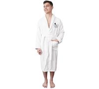 gi Graphic Impact Personalised His and Hers Old Times Robe Unisex Egyptian Cotton Terry Towelling Novelty Bathrobe Womens and Mens (White, L-XL)