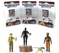 GI Joe Bundle Set of 3 Mini Figures - First Sergeant Duke - Machine Gunner Roadblock - Commando Snake Eyes