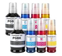 GI51 GI50 Ink Cartridges Compatible with Canon Pixma GI-51 GI-50 Ink Bottle Multipack for Pixma G1520 G1530 G1560 G2520 G2560 G2570 G3520 G3560 G4570 G5050 G6050 G7050 GM2050 GM4050 (8P 2BK/2C/2M/2Y)