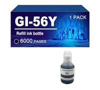 GI56 GI-56 Refill Ink Bottles Compatible For Canon MAXIFY GX3050 GX4050 GX5050 GX6050 GX7050 Printer, 6000/14000 Pages,Black-1 Pack
