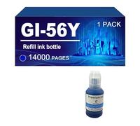GI56 GI-56 Refill Ink Bottles Compatible For Canon MAXIFY GX3050 GX4050 GX5050 GX6050 GX7050 Printer, 6000/14000 Pages,Cyan-1 Pack