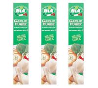 Gia Garlic Puree 90g - Pack of 3 | Convenient Tube | No Peeling, No Chopping | Italian Garlic Paste for Cooking