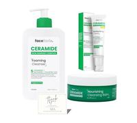 GIA Online Store Ceramide Skincare Set - Compatible with Face Facts Ceramide Foaming Cleanser 400ml, SPF30 Moisturising Cream 50ml & Cleansing Balm 125ml- Barrier Repair Routine for Dry Sensitive Skin