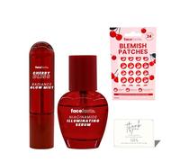 GIA Online Store Cherry Bliss Teen Skincare Set - Compatible with Face Facts Glow Mist 80ml, Niacinamide Serum 30ml and Cherry Blemish Patches 24 Pack - Hydrating Skincare Set for Teens and Women