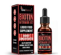 GiaBlend Liquid Biotin Vitamin B7 Liquid Drops Super Strength 10,000mcg Longer & Thicker Hair, Strong Nails and Glowing Skin. Vegan & Gluten Free.