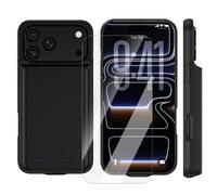 Giabuao Battery Case for iPhone 17 Pro Max (6.9"), 8500mAh Portable Charger iPhone Ultra-thin Extended Battery Case Phone Charger and Protective Case with Charging Function for iPhone 17 Pro Max,Black
