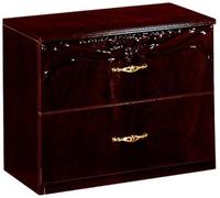 Giada Bedside Cabinet - 2 Drawer - Mahogany Italian