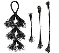 GIAK Fishing Wire Trace Leaders Lure Wire Trace Pike Traces Wire 72pcs 15cm 20cm 25cm Stainless Steel Trace Leaders with Snap for Pike Hidden Main Line Prevent Fish Bite