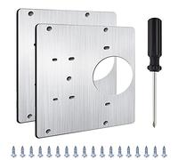 GIAK Hinge Repair Plate Hinge Repair Brackets Cabinet Plate 2Pcs with Hole and Screwdriver Stainless Steel Kitchen for Cupboard Door Wooden Furniture Repair Accessory