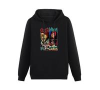 GIALESS Men's Hoody Redman Rapper Color Fashion Hoodies Long Sleeve Pullover Loose Hoody Sweatershirt Black L