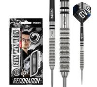 RED DRAGON Darts - Professional Player - Gian van Veen Tour Edition 22g - 90% Tungsten Steel tip Darts Set with Dart Flights and Dart Shafts (Stems)