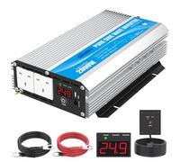 Giandel 2000W Pure Sine Wave Power Inverter DC 24V to AC 240V with Dual AC Outlets with Remote Control 2.4A USB and LED Display
