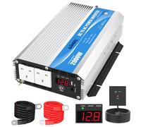 GIANDEL Car Power Inverter 2000W DC 12V to AC 240V 230V Modified Sine Wave Converter Compatible with Lithium Battery with Remote Controller & Dual AC Outlets for RV Truck Car