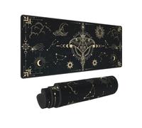 Gianlaima Moth Moon Phases Sun Moon Butterfly Astrology Mouse Pad Long Extended XL Mousepad Desk Pad Gaming Pc Desktop Large Rubber Mice Pads Stitched Edges 31.5'' X 11.8''
