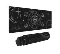 Gianlaima Zodiac Sign Astrology Wheel Horoscope Circle Sun Moon Mouse Pad Long Extended XL Mousepad Desk Pad Gaming Pc Desktop Large Rubber Mice Pads Stitched Edges 31.5'' X 11.8'', Black17