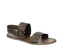 Gianluca - Mud Color Leather Women's Franciscan Sandals Handmade in Italy - Model Number: 500-D-CUOIO - Size: 4 UK