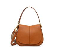 GIANNI CHIARINI Helena Round flap satchel cross body bag - Brown One Size