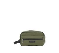 GIANNI CHIARINI zip leather trim wash bag - Green One Size