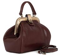 Gianni Conti Fine Italian Small Gladstone Bag 9403881 (Brown)