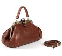 Gianni Conti Fine Italian Small Leather Tan Gladstone Grab Shoulder Bag 913317