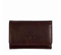 Gianni Conti Made in Italy Fine Italian Leather Small Womens Tan, Black Or Red Purse Wallet 908159 (Brown)