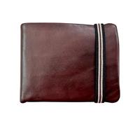 Gianni Conti Soft Leather Secure Men’s Wallet with Elastic Band - Gift Boxed (Burned Brown)