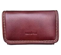Gianni Conti Women’s Leather Trifold Purse Wallet - RFID Protected with 9 Card Slots, ID Window, Note Compartment & Zipped Coin Pocket - Made in Italy - Gift Boxed (Brown & Tan)